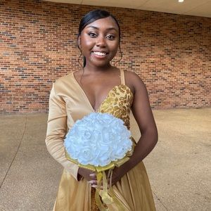 Elegant Gold Formal 2 Piece Prom/Homecoming Dress